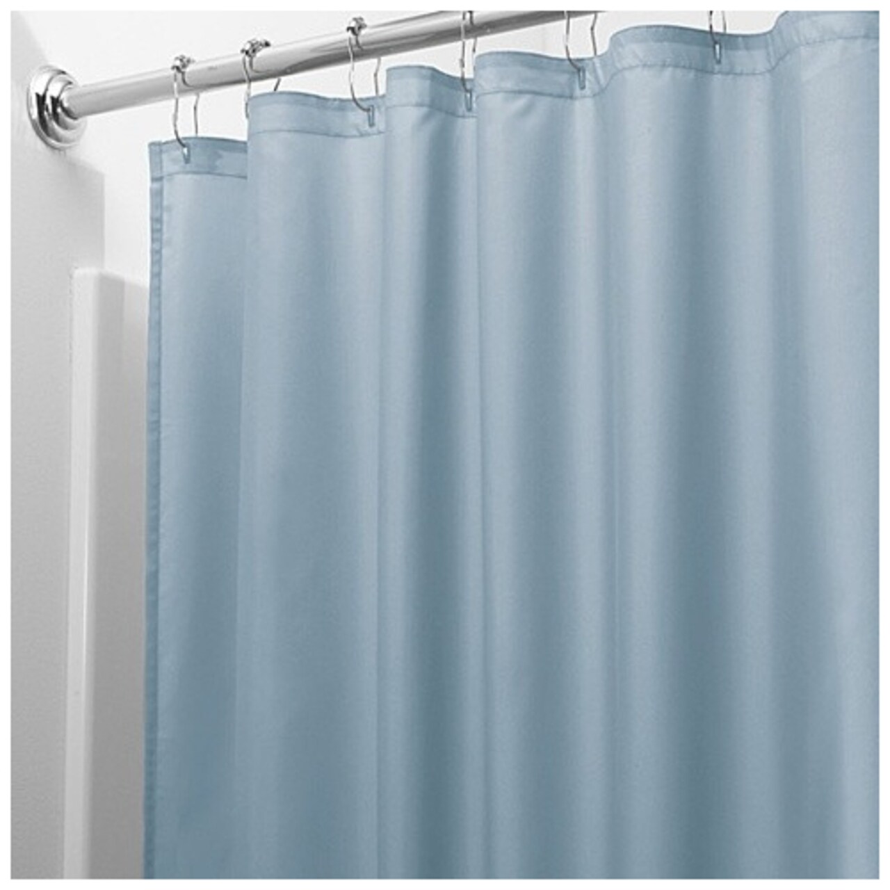 Solid Vinyl Shower Curtains Mildew Resistant, 2-Pack Long Wear 70" x 72" Curtain